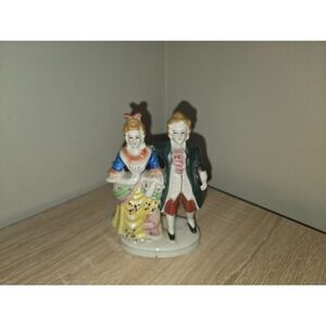 Vintage Occupied Japan Porcelain Colonial Courting Couple Figurine Hand Painted